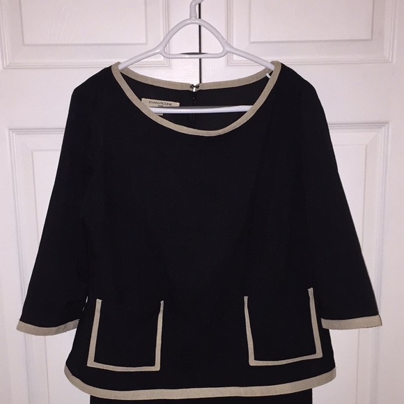 Evan Picone Ladies Dress Size 14 Black Business Office Wear - Picture 2 of 10